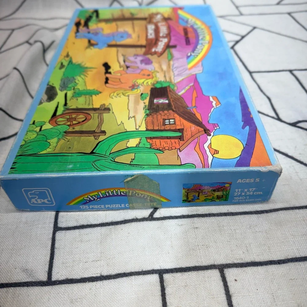 My Little‎ Pony Jigsaw Puzzle 125 Piece Blue Vintage 1984 Ranch Scene APC Hasbro